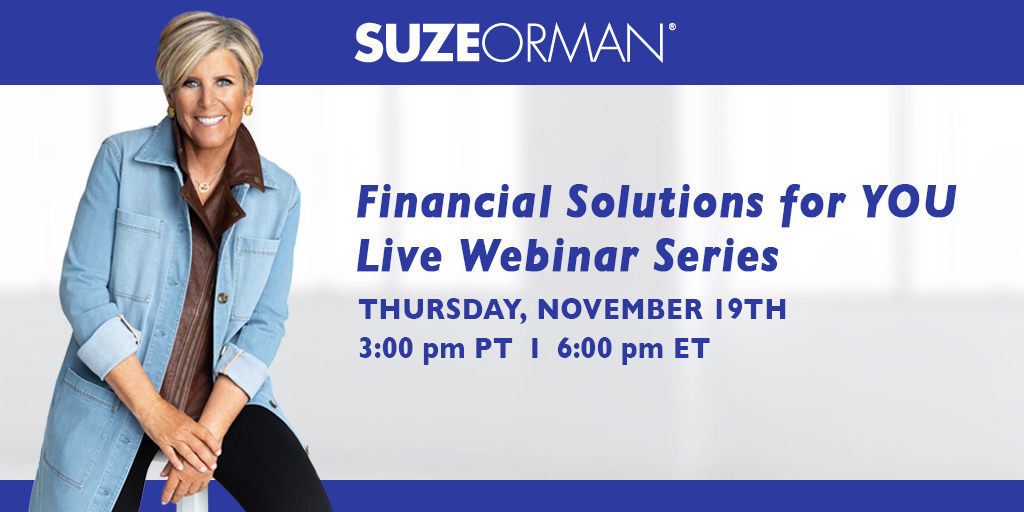 Webinar with Suze Orman and Reid Tracy